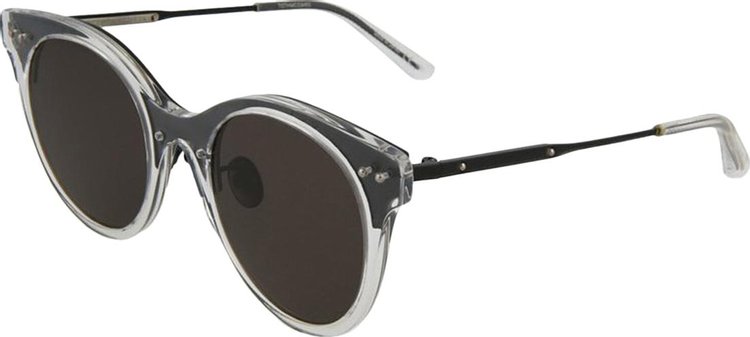 Bottega Veneta Round Frame Acetate Sunglasses Black