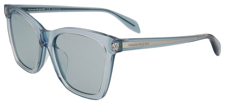 Alexander McQueen Square Frame Acetate Sunglasses Blue