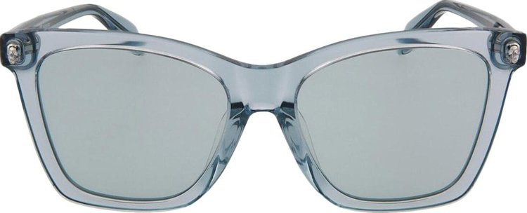 Alexander McQueen Square Frame Acetate Sunglasses 'Blue'