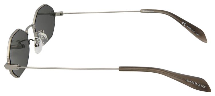 Alexander McQueen Round Frame Metal Sunglasses Silver