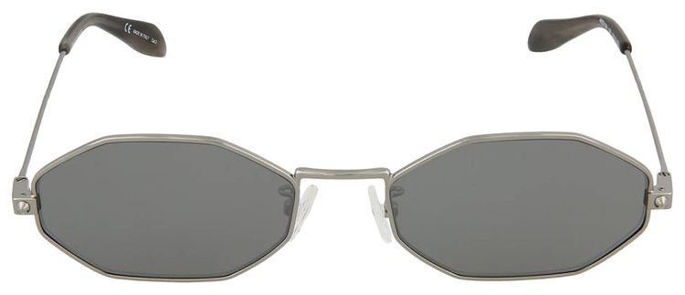 Alexander McQueen Round Frame Metal Sunglasses Silver