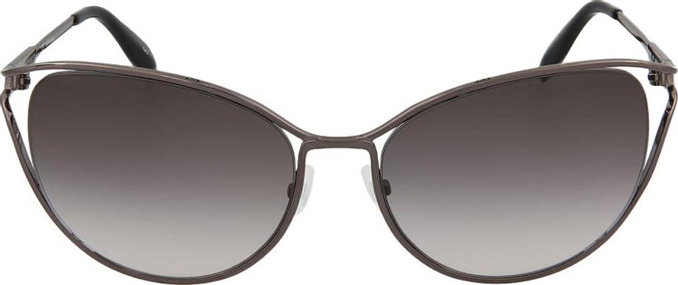 Alexander McQueen Cat Eye Frame Metal Sunglasses 'Silver'