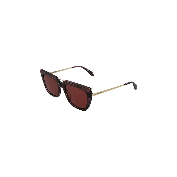 Alexander McQueen Square Frame Acetate Sunglasses VioletPurple