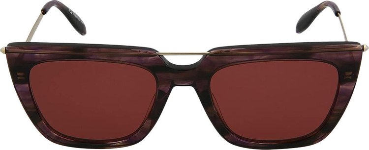 Alexander McQueen Square Frame Acetate Sunglasses 'Violet/Purple'
