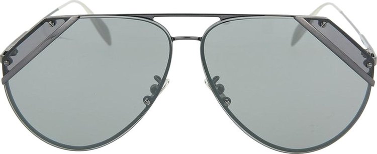 Alexander McQueen Aviator Sunglasses 'Silver'
