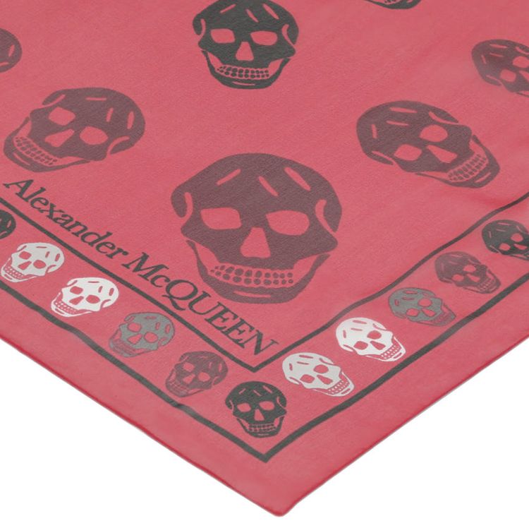 Alexander McQueen Box Skull Scarf Pink