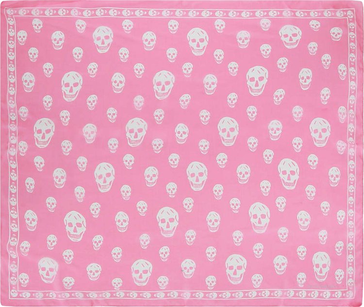 Alexander McQueen Classic Skull Scarf Pink