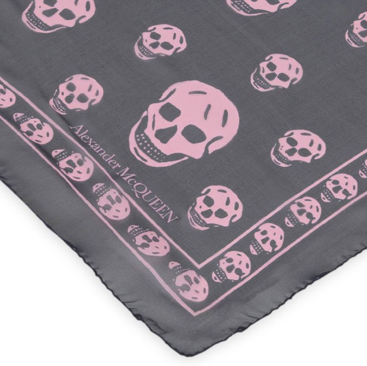 Alexander McQueen Classic Skull Scarf Black