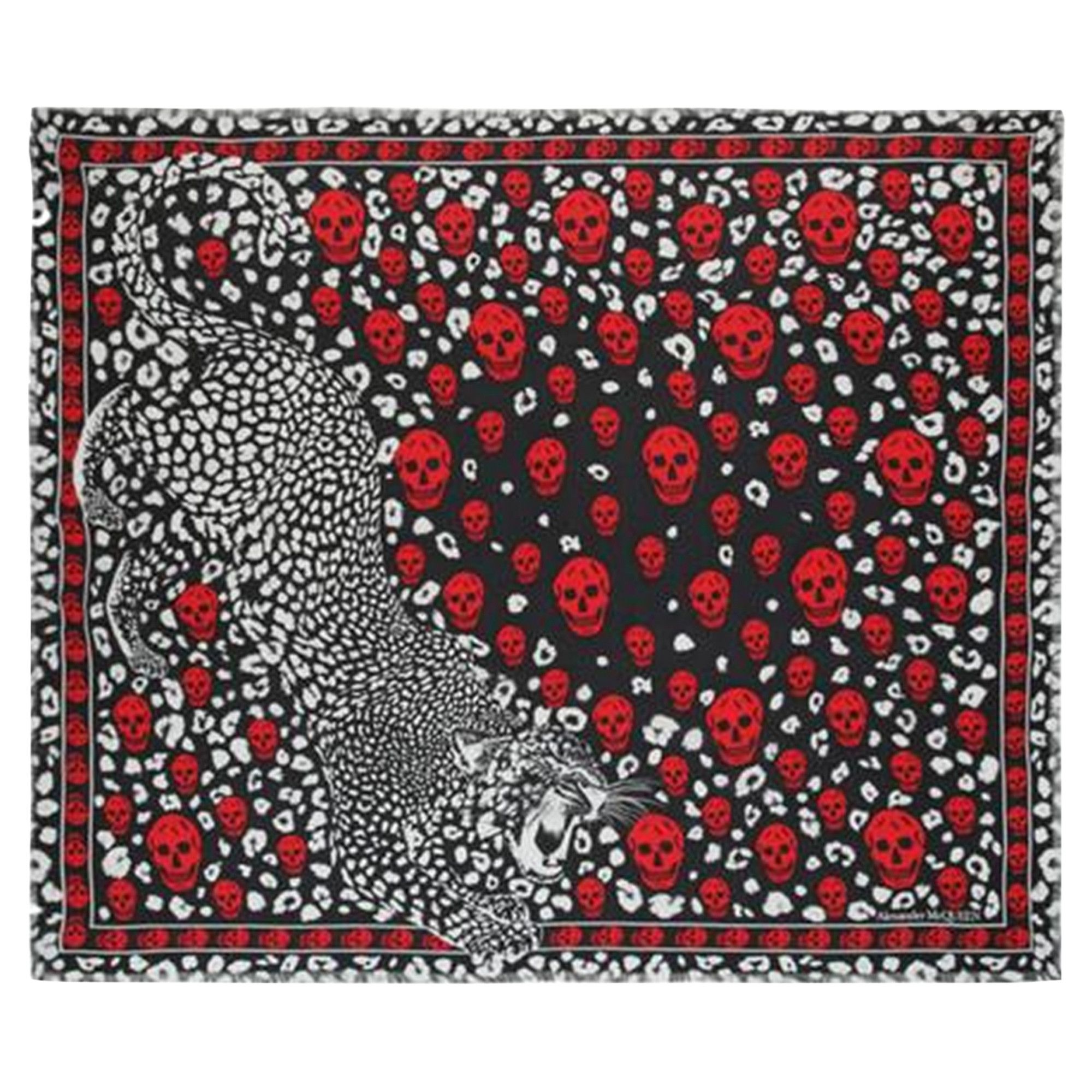 Alexander mcqueen leopard scarf shop