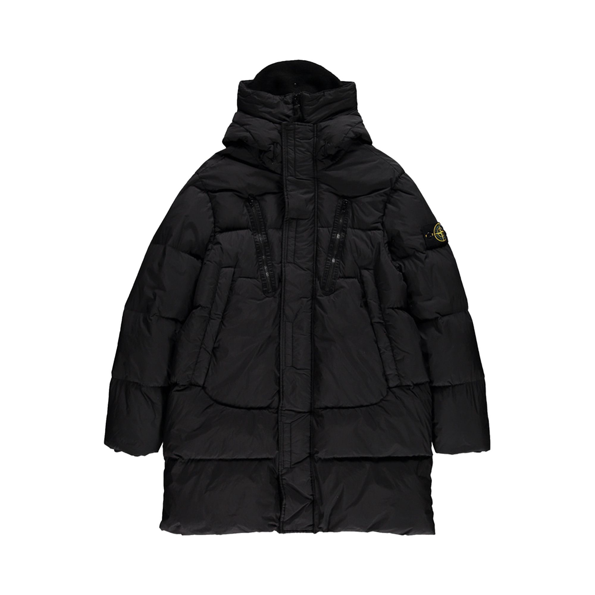Buy Stone Island Crinkle Long Down Jacket 'Charcoal' - 751570123