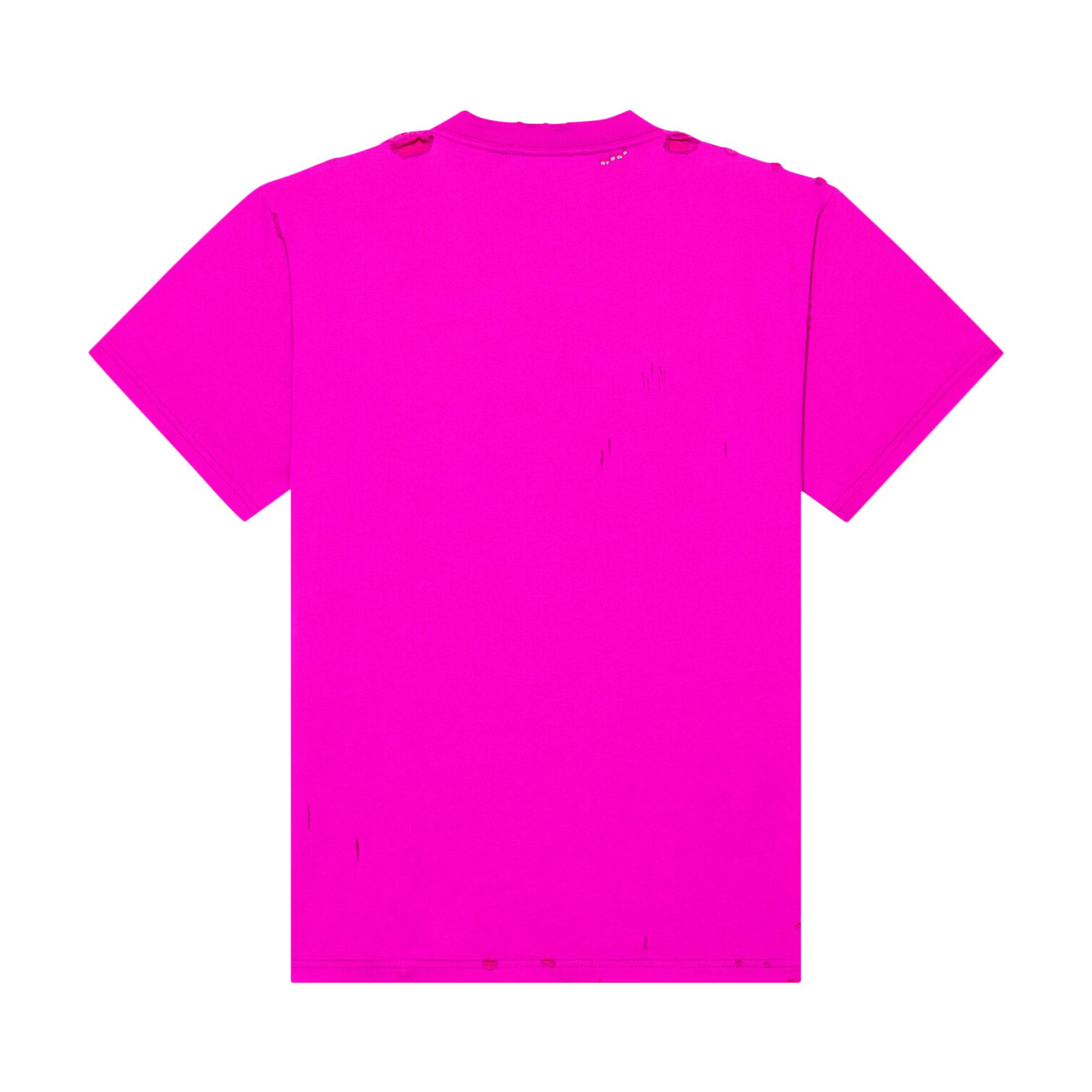 BALENCIAGA✳︎ホワイト✳︎ピンクロゴTシャツ Balenciaga Logo Printed Oversized T-Shirt in Pink | Lyst