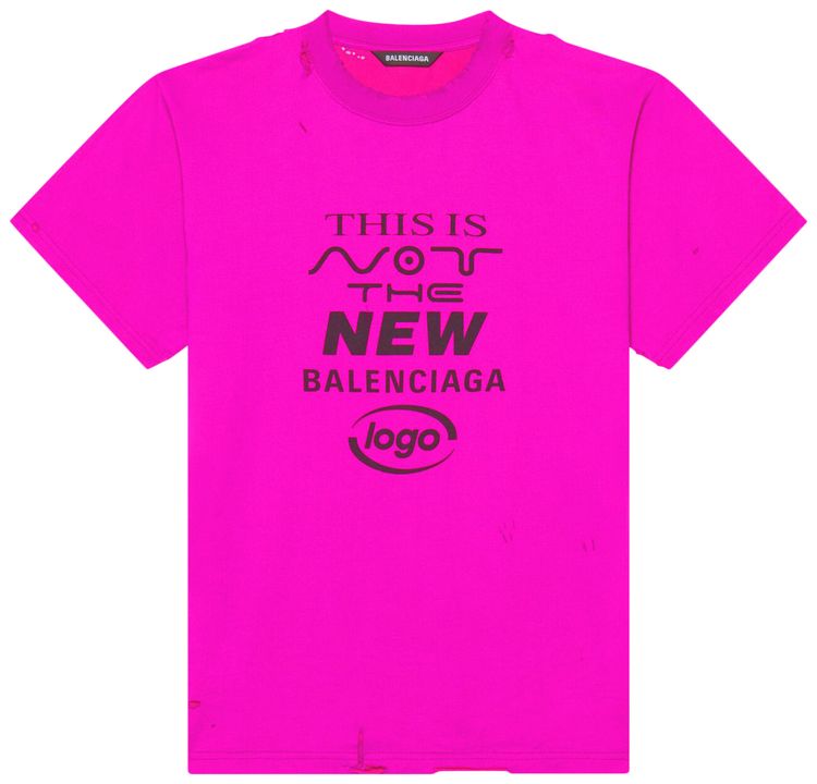 Balenciaga This Is Not Small Fit T Shirt PinkBlack