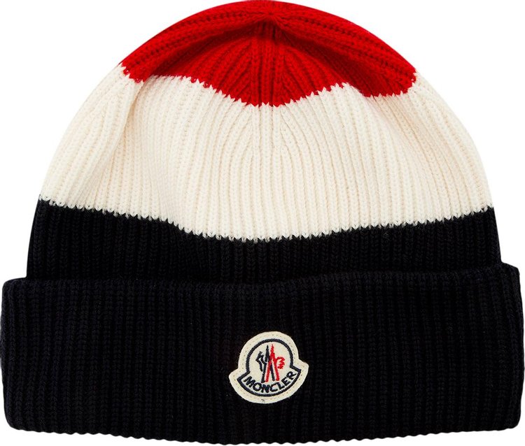 Moncler Striped Hat With Pom Pom 'Red/White/Blue'