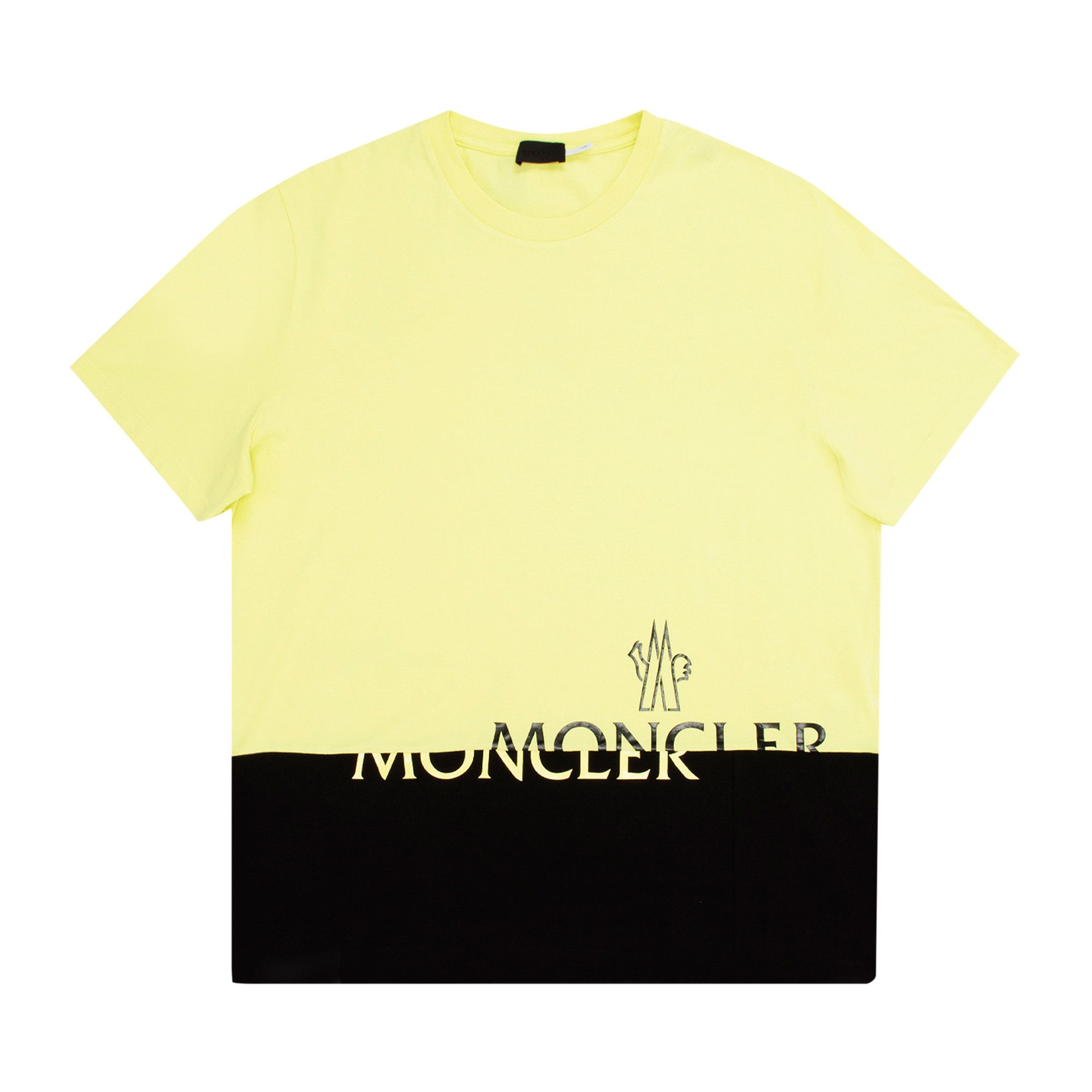 Moncler black and yellow t shirt discount