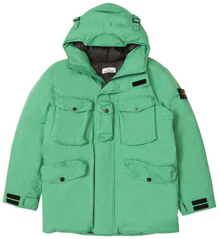 Stone Island Real Down Coat Green