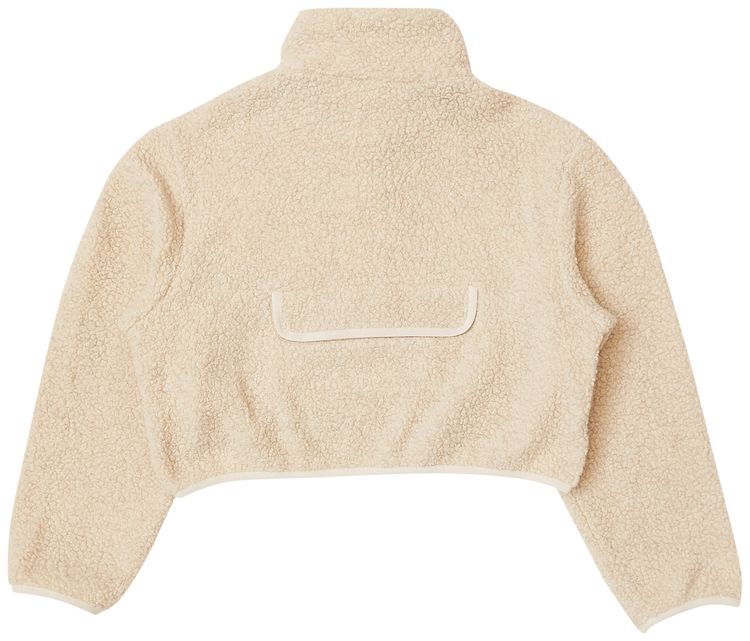 Off White Athletic Teddy Jacket Beige