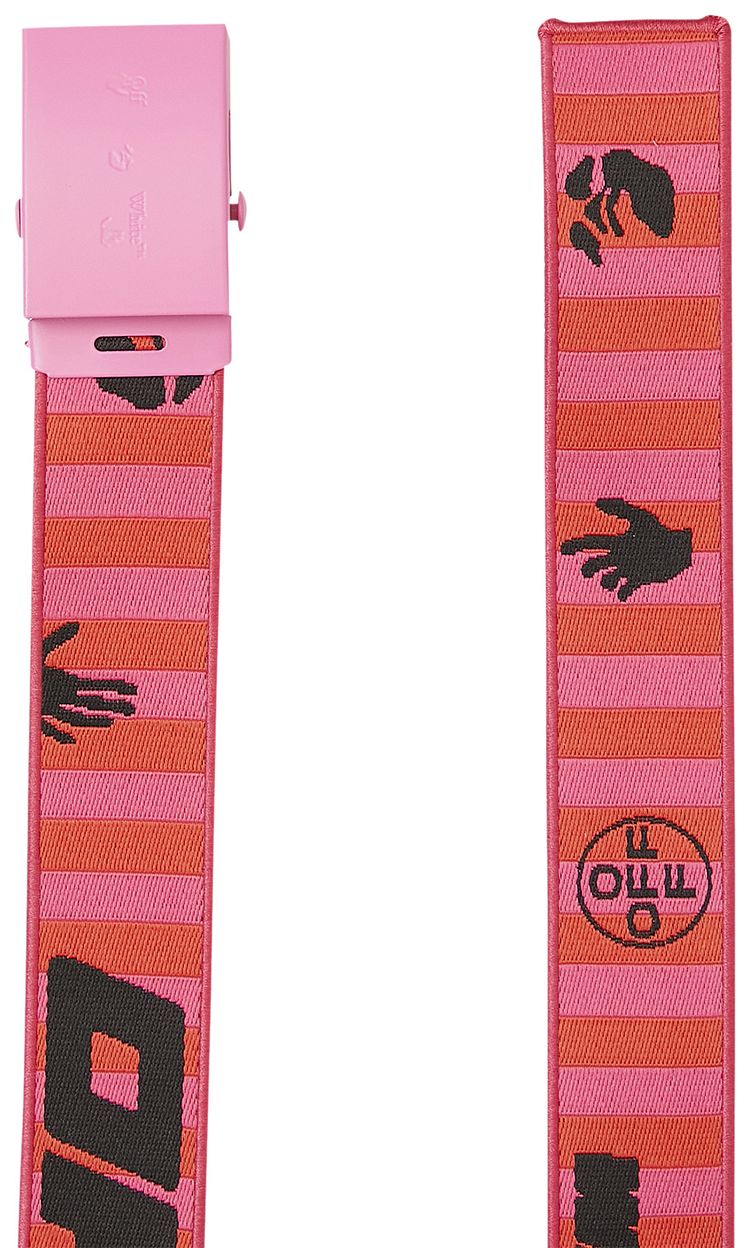 Off White New Reversible Industrial Belt RedFuchsia