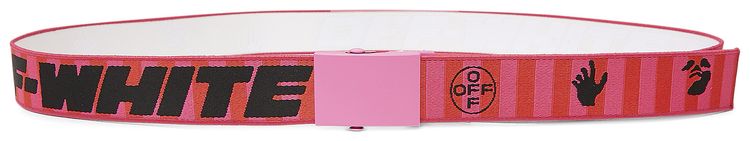 Off White New Reversible Industrial Belt RedFuchsia