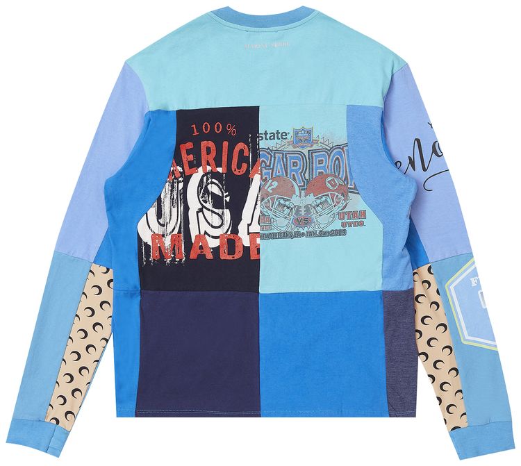 Marine Serre Regenerated Graphic T Shirts Sweater Cobalt