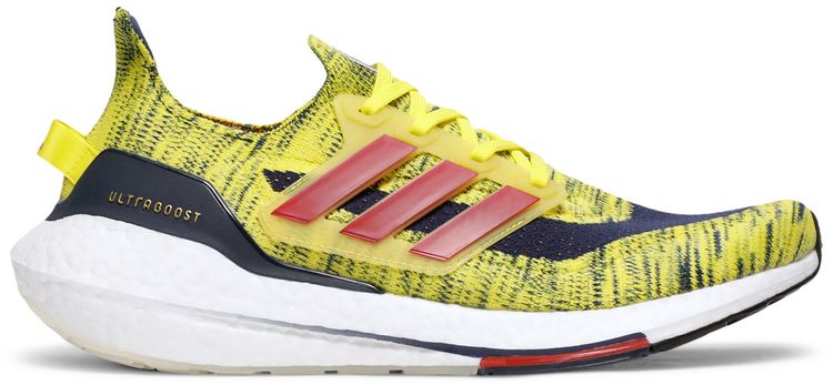 Adidas UltraBoost 21 Bright Yellow Navy