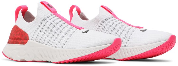 Nike Wmns React Phantom Run Flyknit 2 Platinum Tint Chile Red