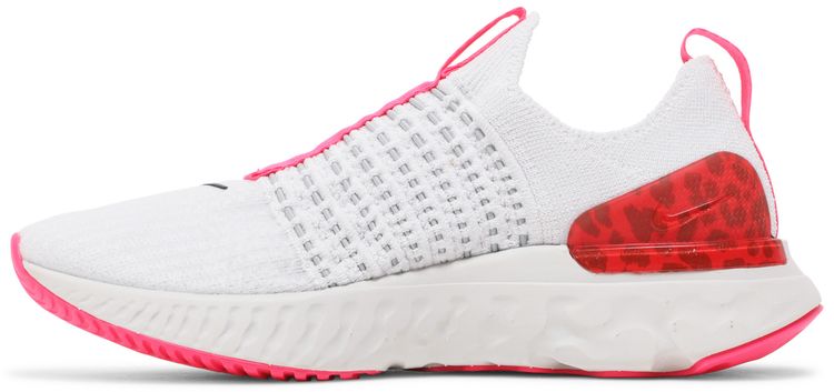 Nike Wmns React Phantom Run Flyknit 2 Platinum Tint Chile Red