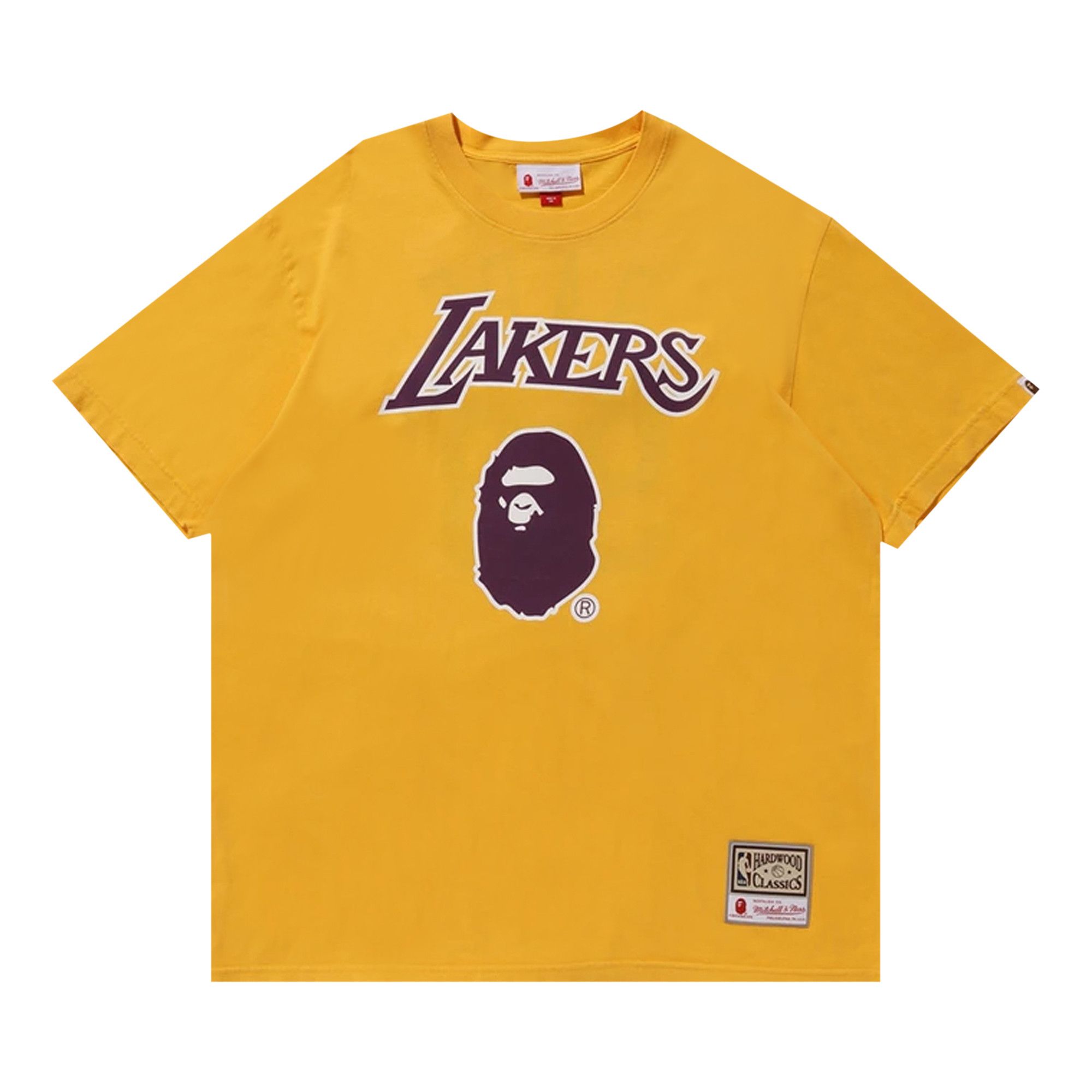 BAPE x Mitchell & Ness Lakers Tee 'Yellow﻿'