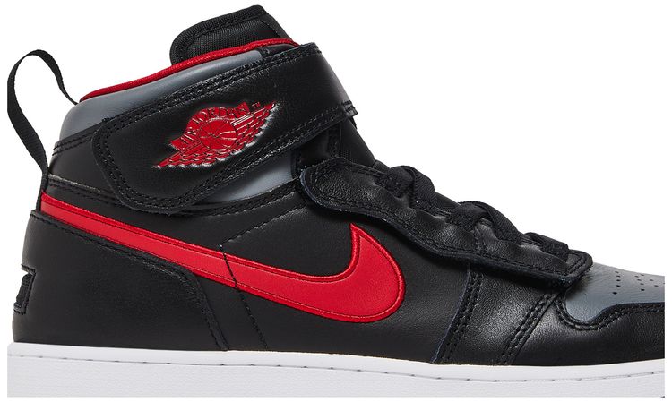 Air Jordan 1 High FlyEase GS Smoke Grey Gym Red