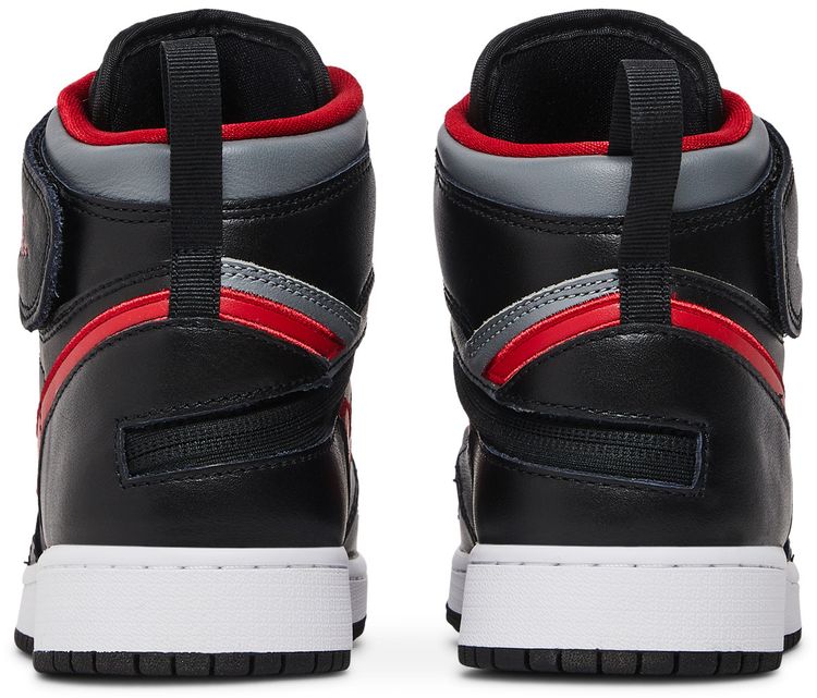 Air Jordan 1 High FlyEase GS Smoke Grey Gym Red