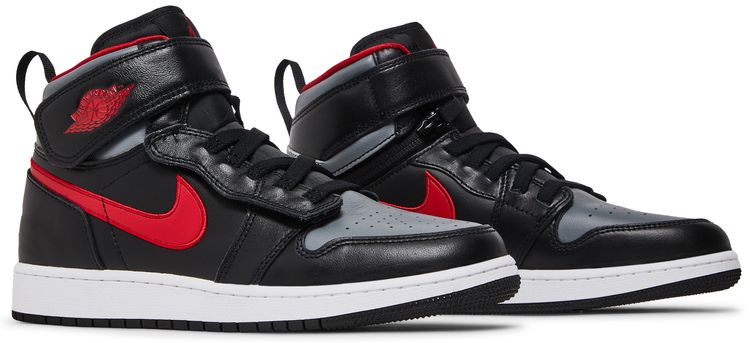 Air Jordan 1 High FlyEase GS Smoke Grey Gym Red