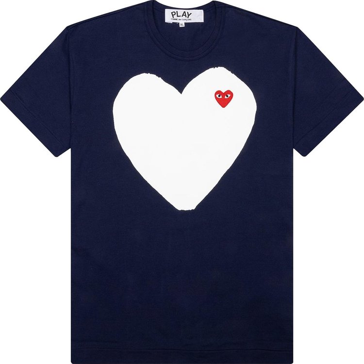 Comme des Garçons PLAY White Heart T-Shirt 'Navy'