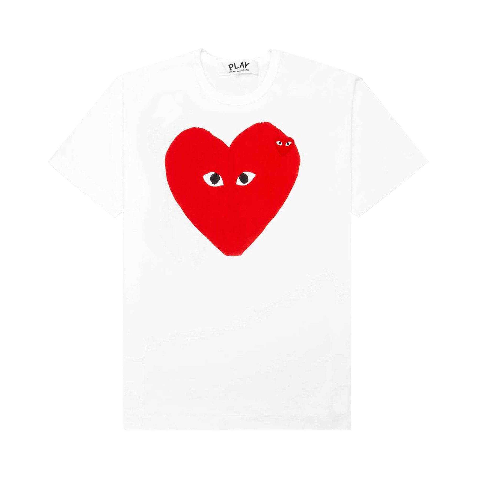 Buy Comme des Garcons PLAY Red Emblem Small Eyes T Shirt White AZ T220 051 1 GOAT UK