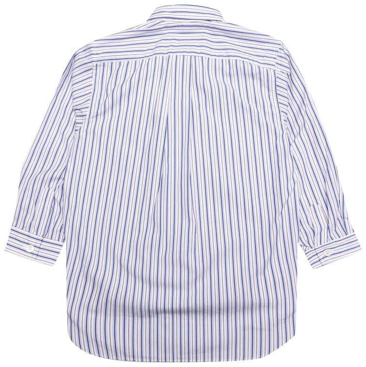 Comme des Garcons PLAY Striped Shirt WhiteBlueBrown