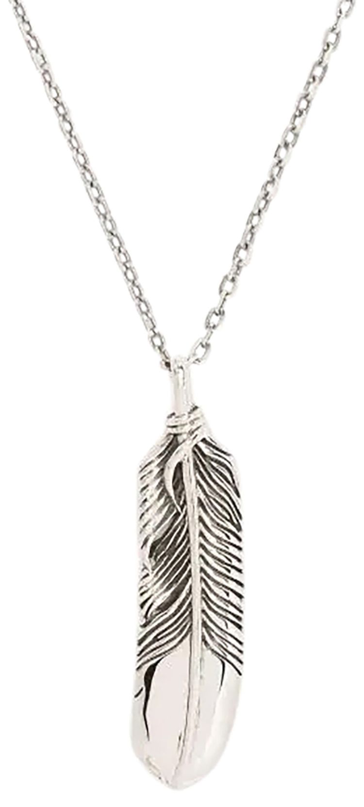 Ambush Feather Charm Necklace Silver