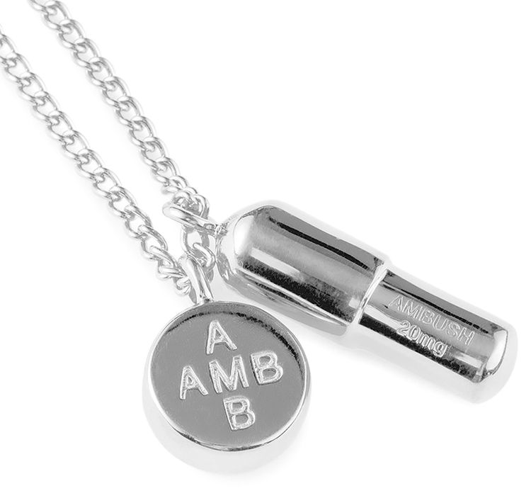 Ambush Pill Charm Necklace Silver