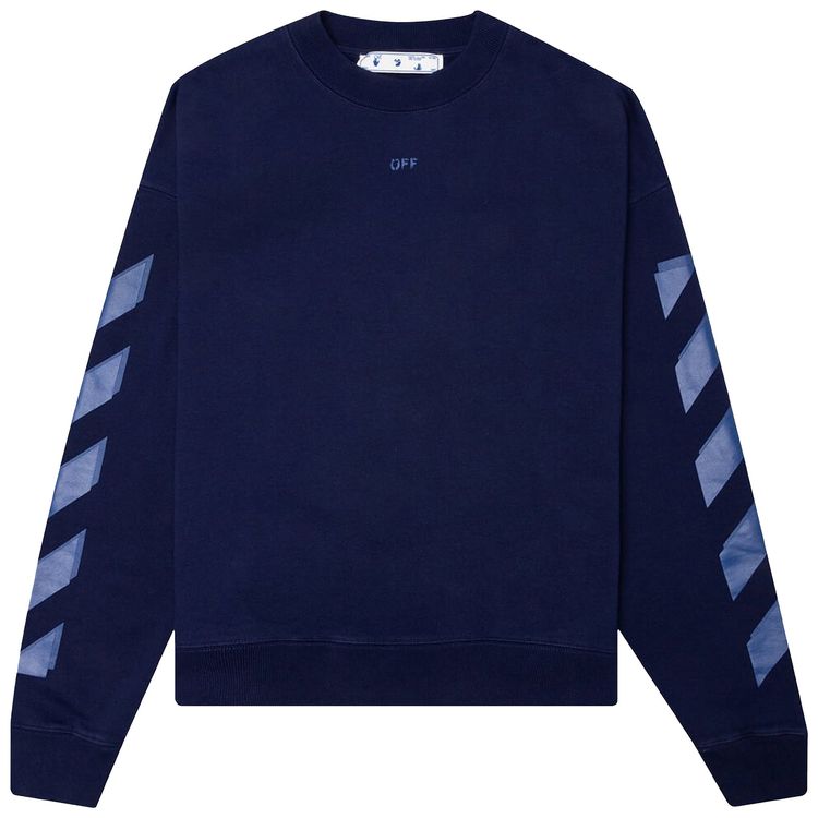 Off White Rubber Arrow Skate Crewneck BlueBlue