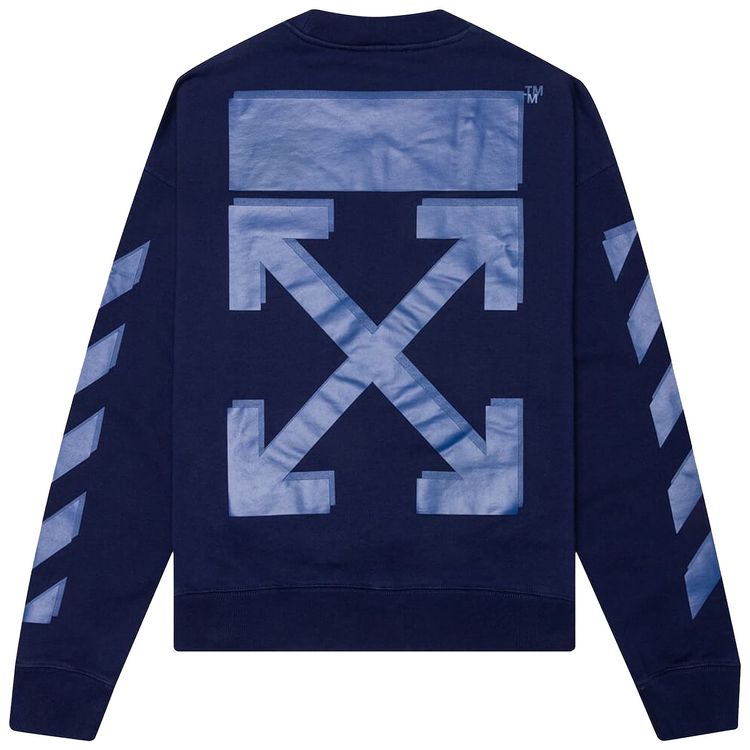 Off White Rubber Arrow Skate Crewneck BlueBlue