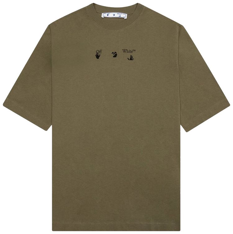 Off White Negative Mark Skate Tee GreenBlack