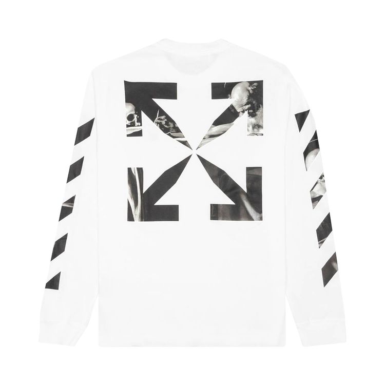 Off White Caravaggio Arrow Long Sleeve Skate Tee WhiteBlack