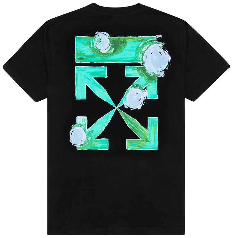 Off White Tornado Arrow Slim Tee BlackMulticolor