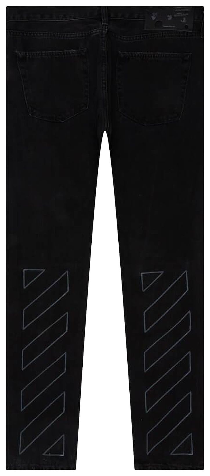 Off White Diag Slim Jeans Faded BlackCastlerock