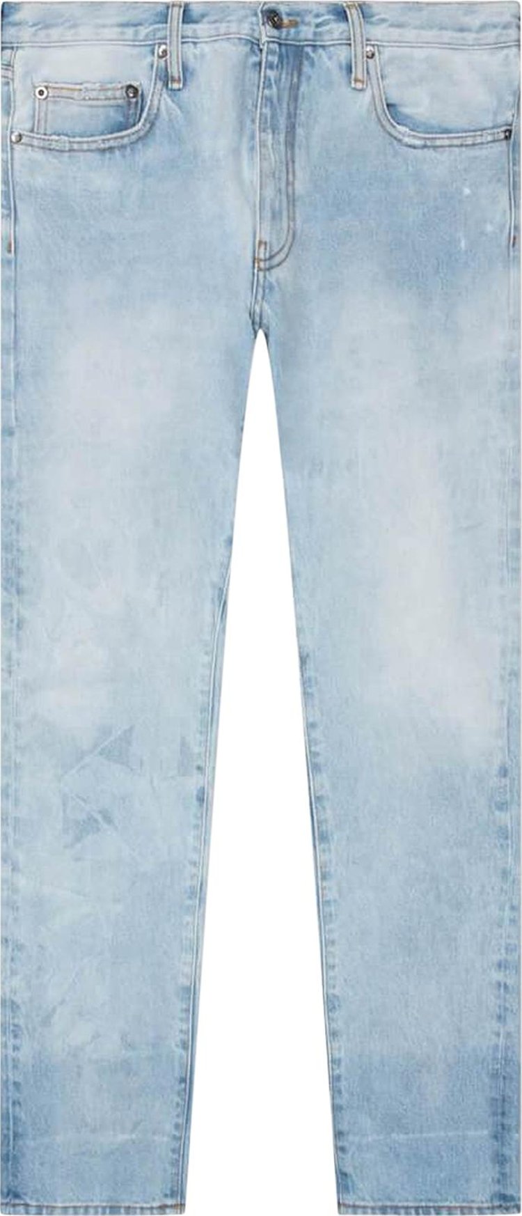 Off-White Diag Slim Jeans 'Bleach Blue/White'
