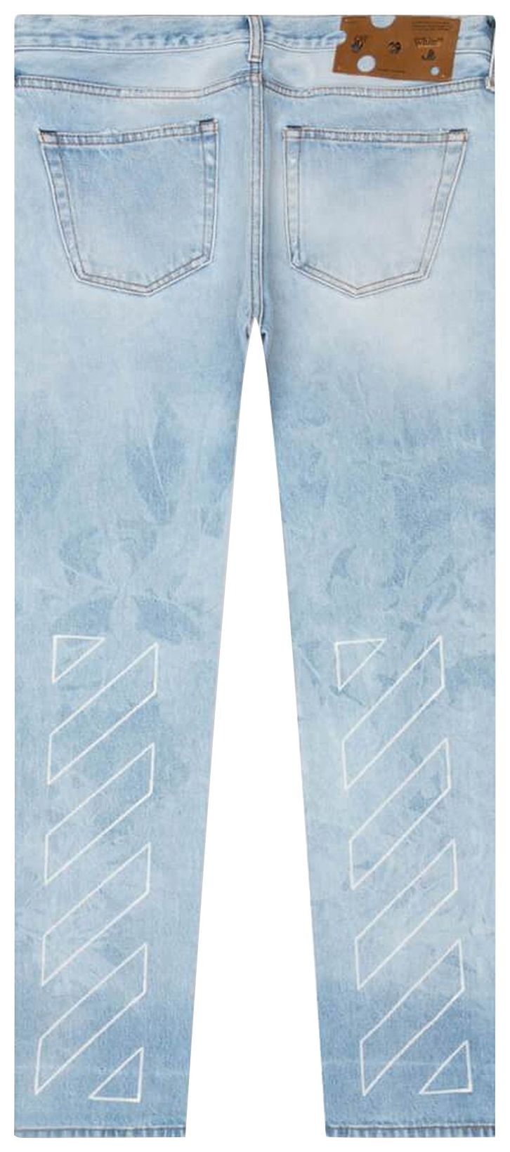 Off White Diag Slim Jeans Bleach BlueWhite