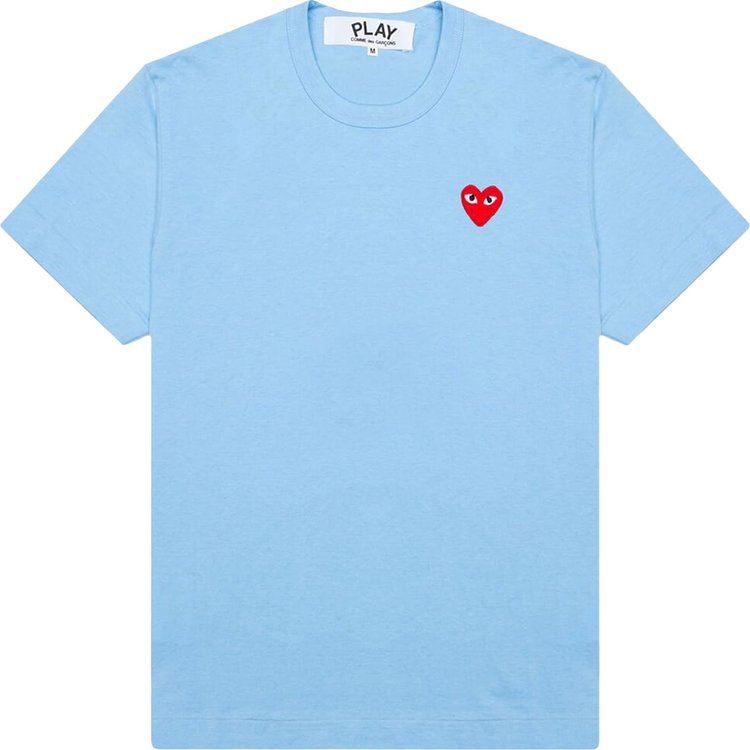 Buy Comme des Garçons PLAY Pastelle Red Emblem T-Shirt 'Blue' - AZ T271 ...