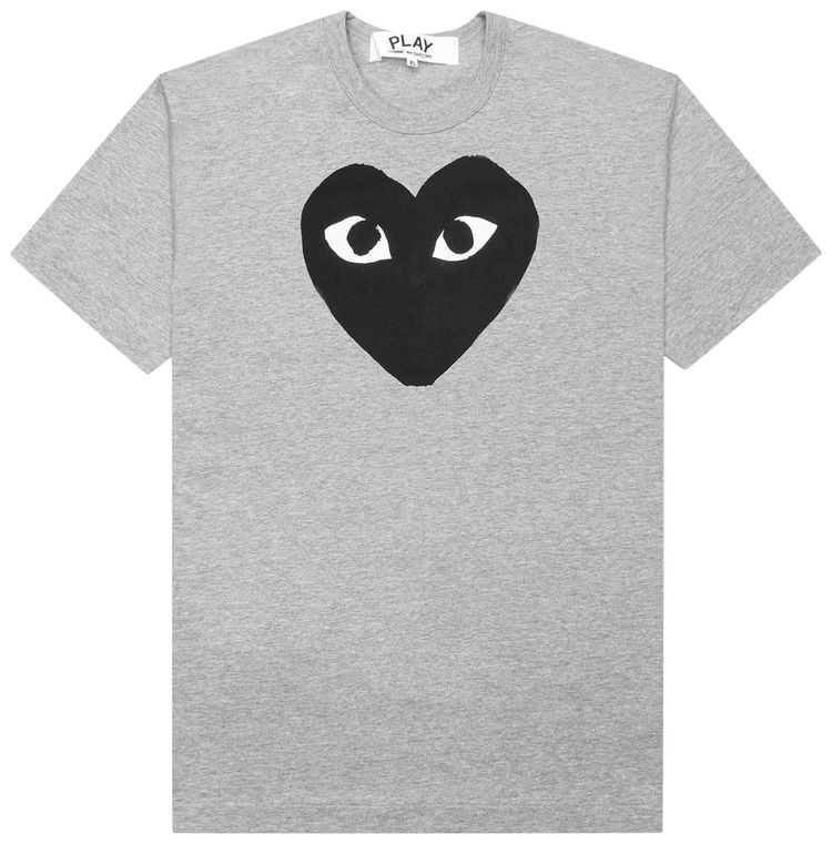 Comme des Garcons PLAY Heart T Shirt Grey