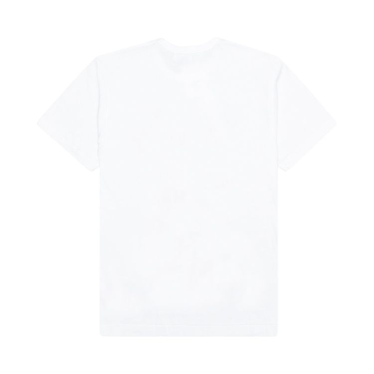 Comme des Garcons PLAY Red Multi Logo Short Sleeve T Shirt White