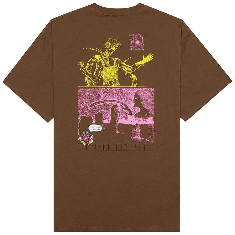 Brain Dead Fruitful Companion T Shirt Light Brown