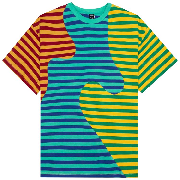 Brain Dead Organic Paneled Stripe Shirt Green