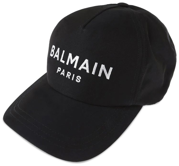Balmain Cotton Twill Cap Marine