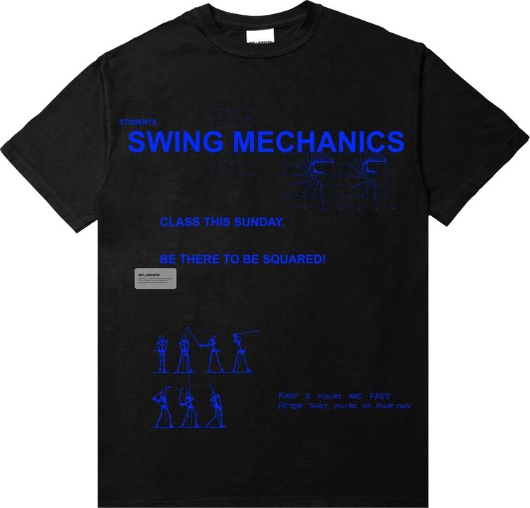 Students Swing Mechanics Tee 'Black'